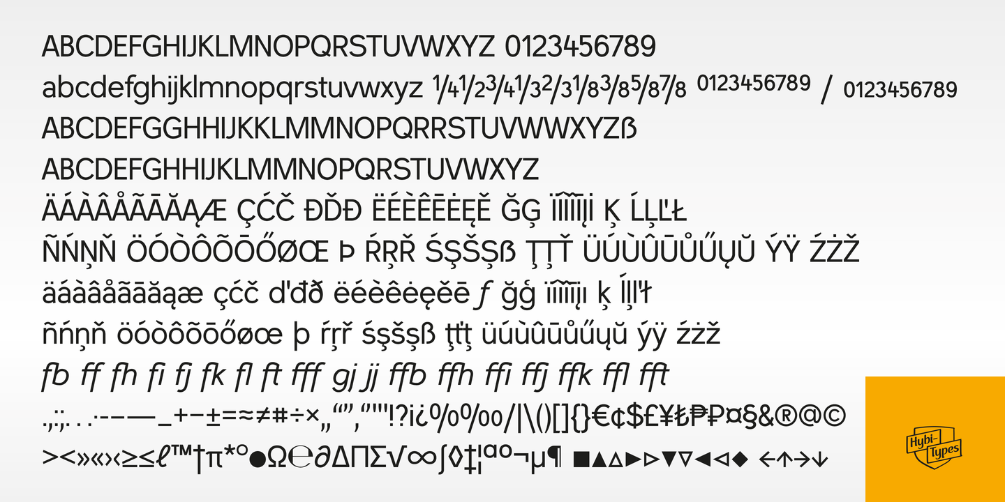 Przykład czcionki Hybi11 Amigo SemiBold Italic